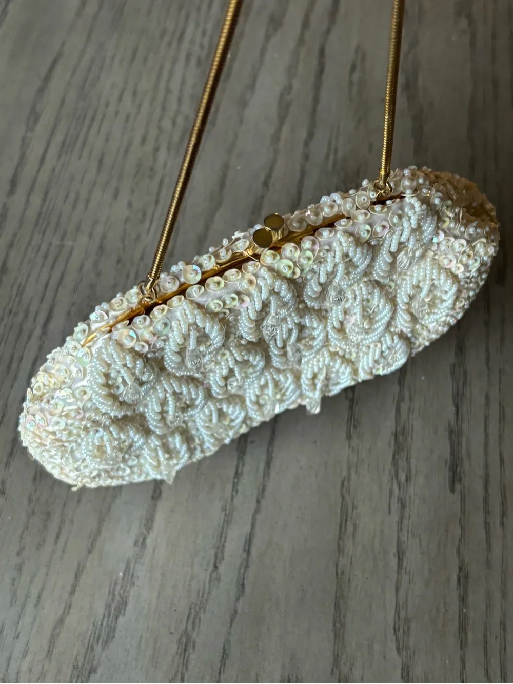 Vintage 1950s or 1960s beaded evening handbag or clutch